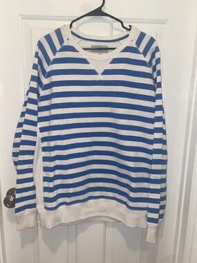 Jack Spade Sweatshirt Blue /White Stripe L/S Size men  XL